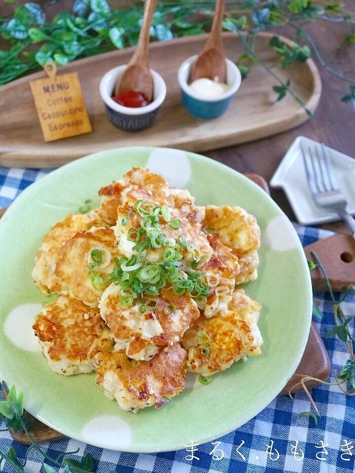 柔らか~♪鶏むね肉とチーズのはんぺんバーグ