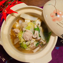 鶏胸肉で作る鶏団子汁