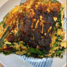 ド迫力!すごい旨い!ニラの卵焼き♪