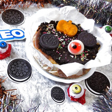 【オレオ×カマンベールチーズ】ハロウィンなオレオたっぷりベイクドチーズケーキ♪