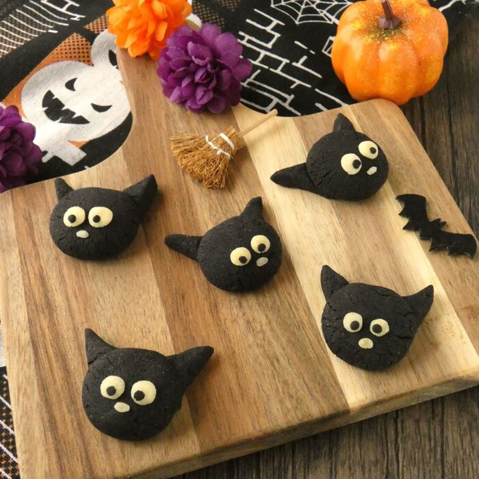 型なし簡単!黒猫の米粉デコクッキー