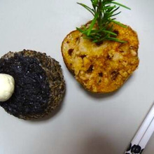 9/45 おにぎりで世界を変える 【海苔佃炙り握り 蓮根chips添え】