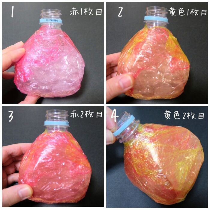 デコラップで包んで貼ります