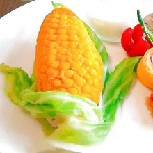 まるでトウモロコシ?見て楽しい、食べて美味しいかぼちゃおにぎり♪