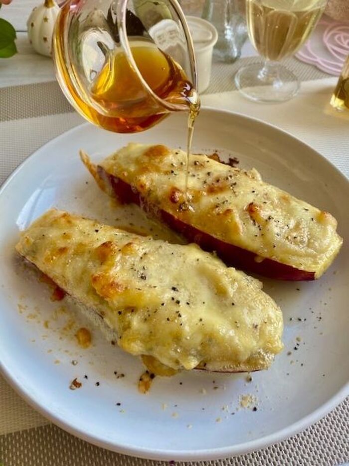 ハチミツとろ〜りがたまらない!さつまいものクワットロフォルマッジ