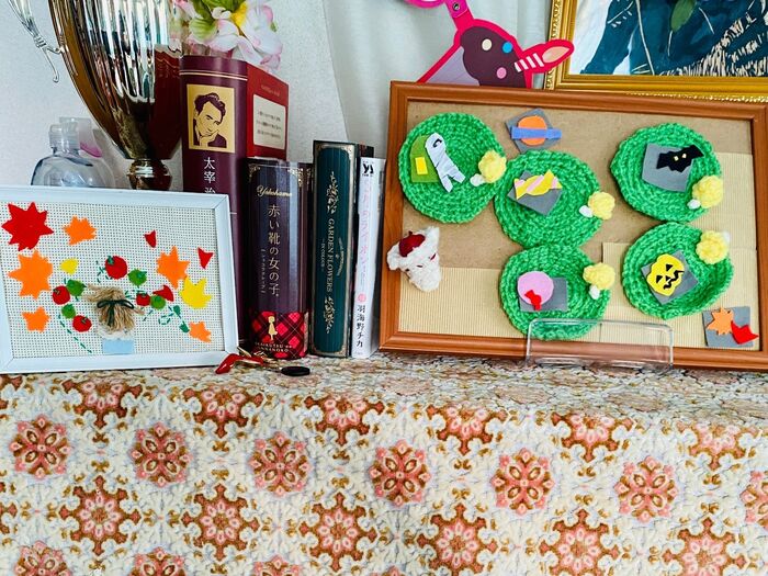 毛糸を使って暖かみのある秋冬インテリア