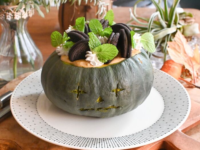 【#オレオでハロパ】まるごとカボチャのオレオケーキ