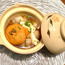 「まんじゅう麩」鍋を麺つゆで味付けしたらたまりませんよ〜