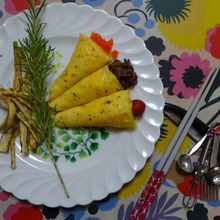 29/45おにぎりで世界を変える【bouquet握り、トビ、牛肉、小梅】