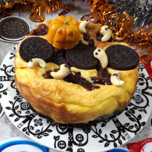 【ハロウィンレシピ】オレオな、かぼちゃあんこのベイクドチーズケーキ!