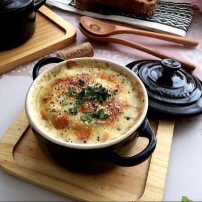 体の芯から温まる〜オニオングラタン風大根スープ