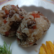 37/45 おにぎりで世界を変える【牛蒡金平おにぎり、安納芋chips添え】