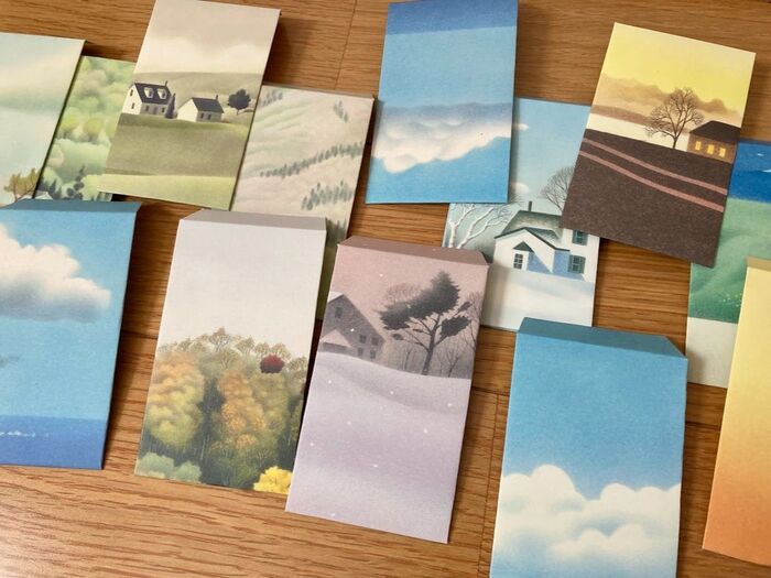 カレンダーの絵や写真部分を使った、エコでかわいいぽち袋