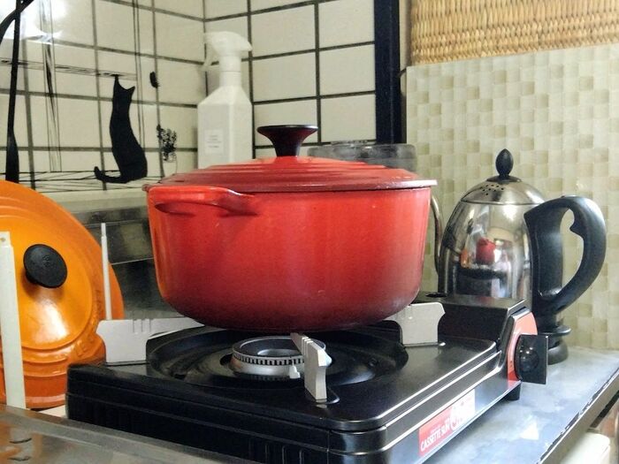 1.ガスコンロを手放しいつでも綺麗をキープ