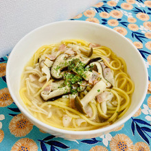 きのこたっぷり♪白だしスープパスタ