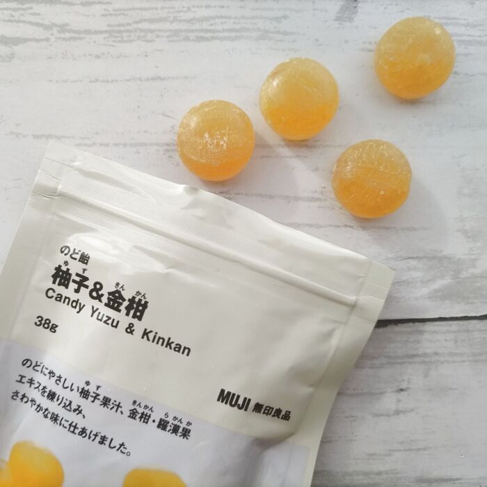 喉スッキリ♡【無印良品】のど飴 柚子&金柑