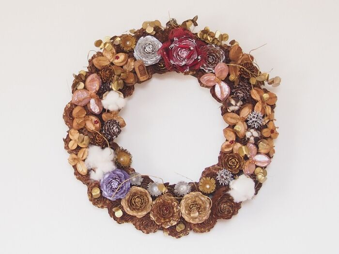 2023 木の実のXmasリース できました!!