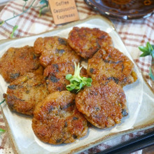高菜漬けと豚ひき肉入り~モチモチれんこん餅
