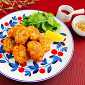 【バジルチーズチキンナゲット】便利な野菜だし使用!