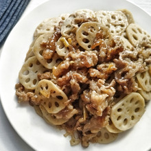 ご飯が進む♡レンコンと牛肉の甘辛炒め