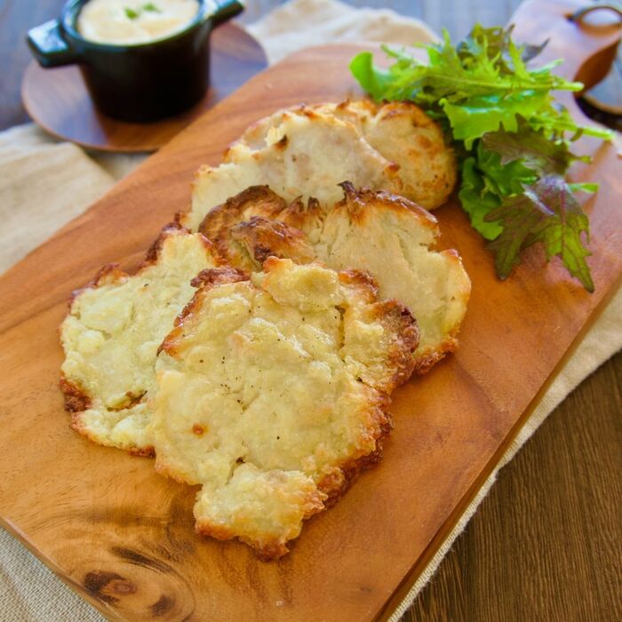 里芋新食感!里芋の潰し焼きチップス