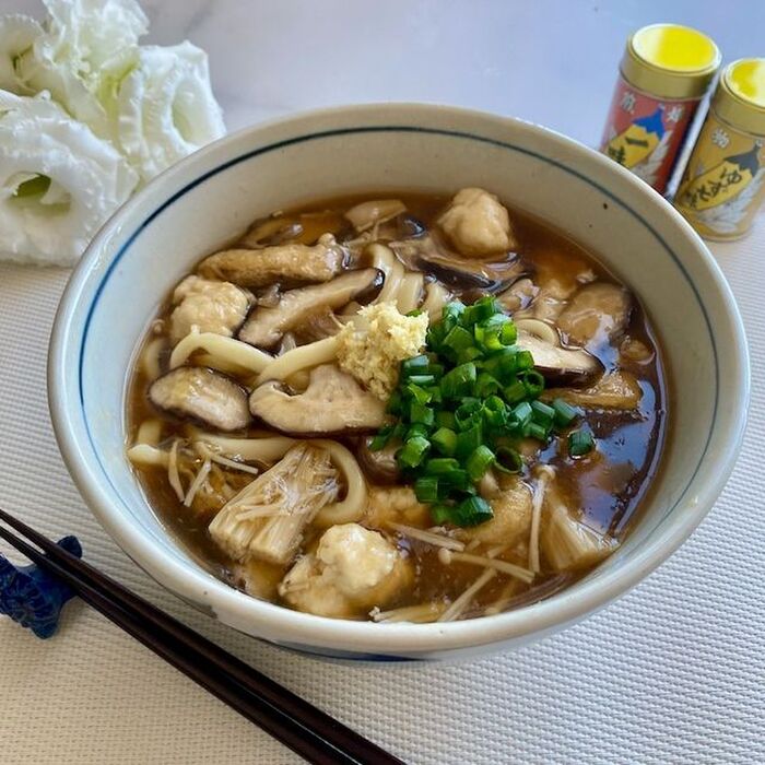 身体が温まる〜しょうがたっぷり きのこあんかけうどん