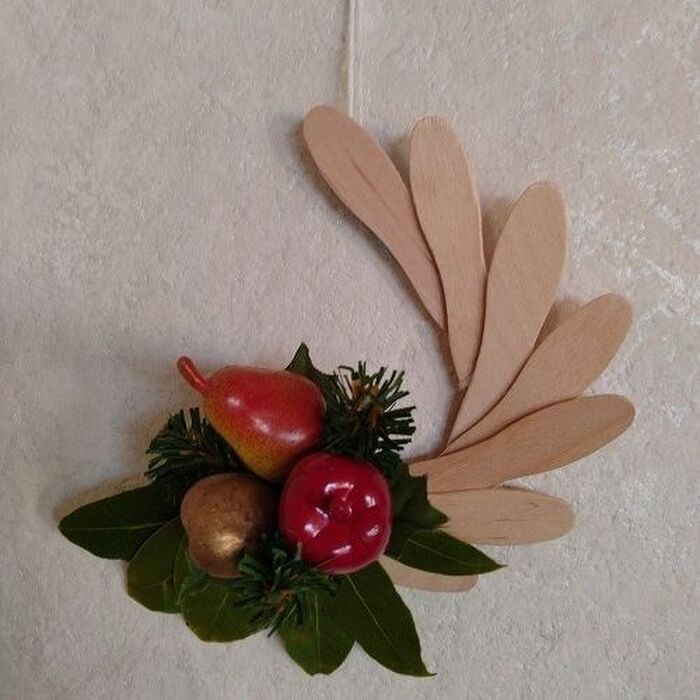 木製アイススプーンを使ったミニオーナメント