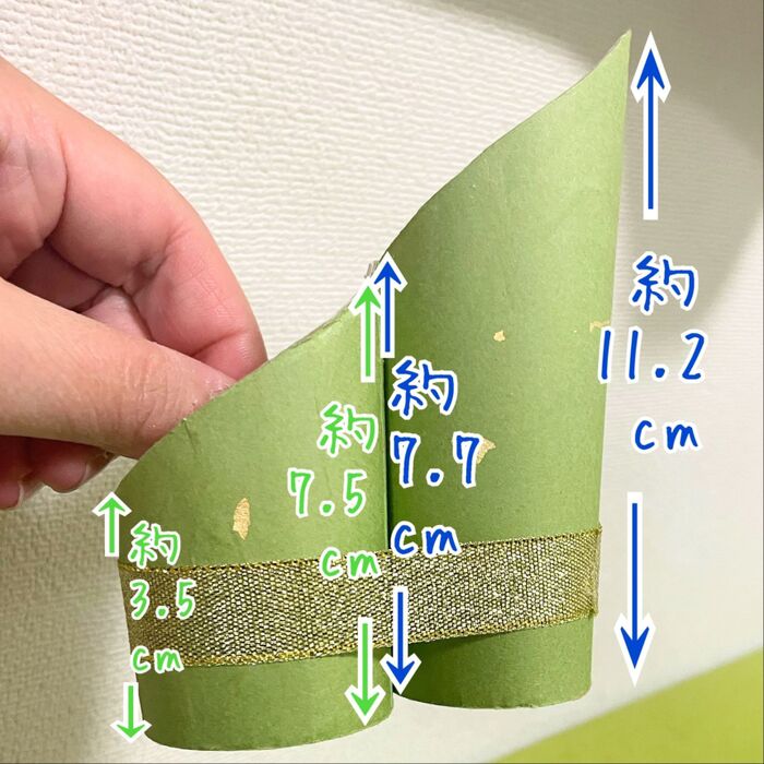 ななめにカットします