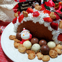 りくろ―おじさんの店でオーナメント3点セット購入♡簡単にチーズケーキのクリスマスケーキを作ってみた♪