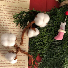 革を使ってコットンフラワー