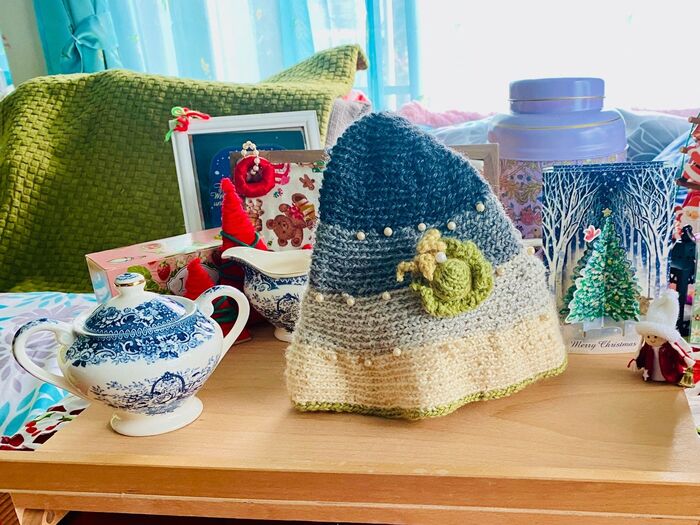 余った毛糸でティーコゼー