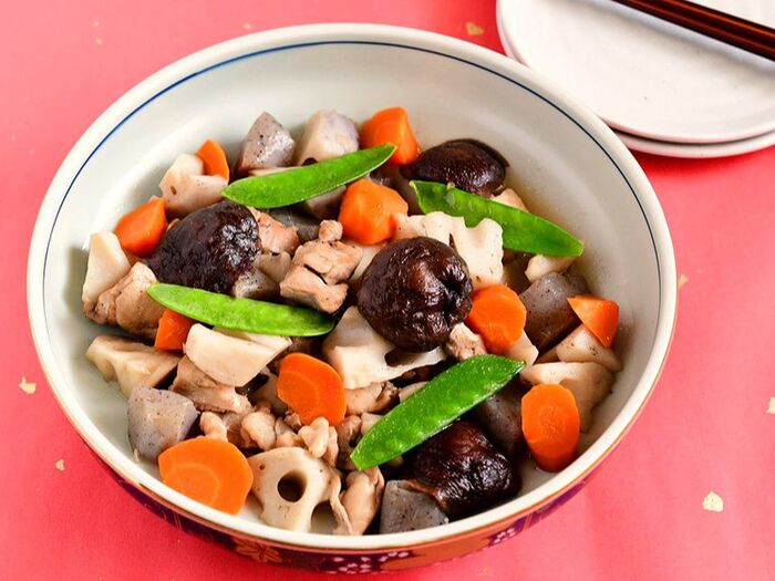 【お煮しめ】便利な野菜だし使用!