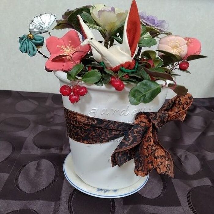 寄せ植え・お正月バージョン