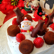 2時間並んで手に入れた貴重な「スノー」のチョコでデコ♡これぞ、悶絶級の幻の手作りクリスマスケーキ?!