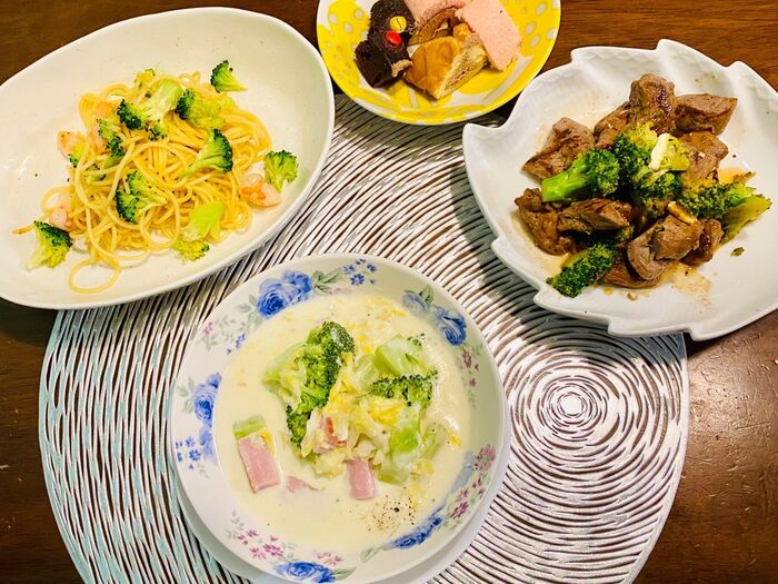 今が旬!ブロッコリーで一気に3レシピ・簡単で無駄なく♪美味しく〜