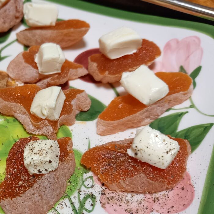 干し柿のカナッペ