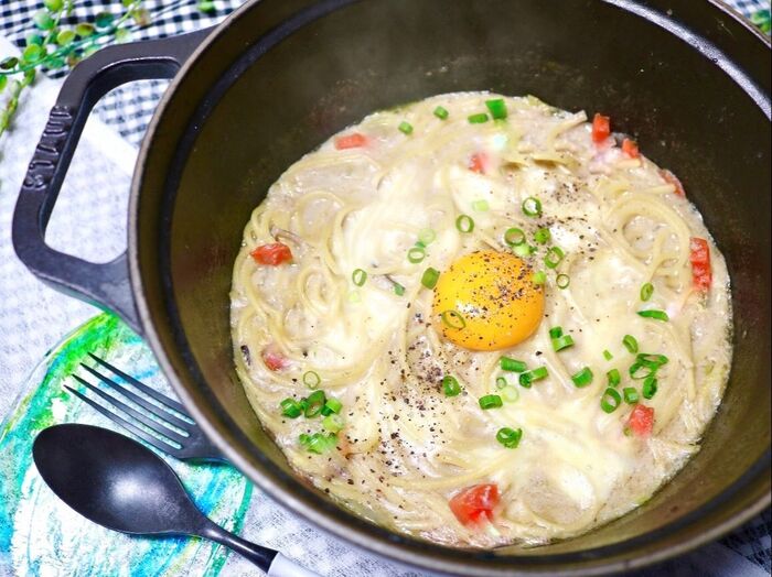 シメは【和風カルボナーラ】でガッツリいただきます♪