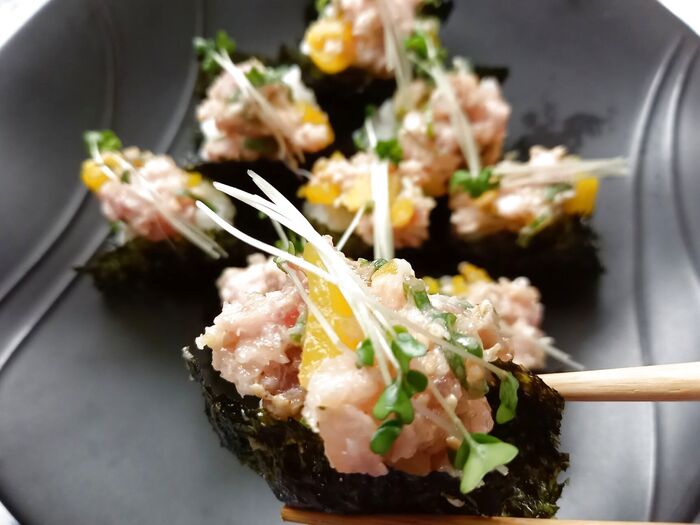 まぐたく軍艦風~♡簡単でおいし~い♪