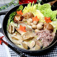 あさりミルク鍋♡シメはパンチの効いた【カルボナーラ】