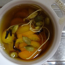 金柑のスパイスコンポート…つなげてるぞ!!