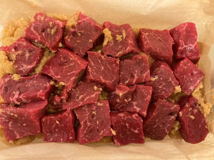 牛肉の味噌漬け焼き♪