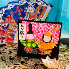 卓上カレンダー使って両面飾り!和紙の包装紙が大活躍