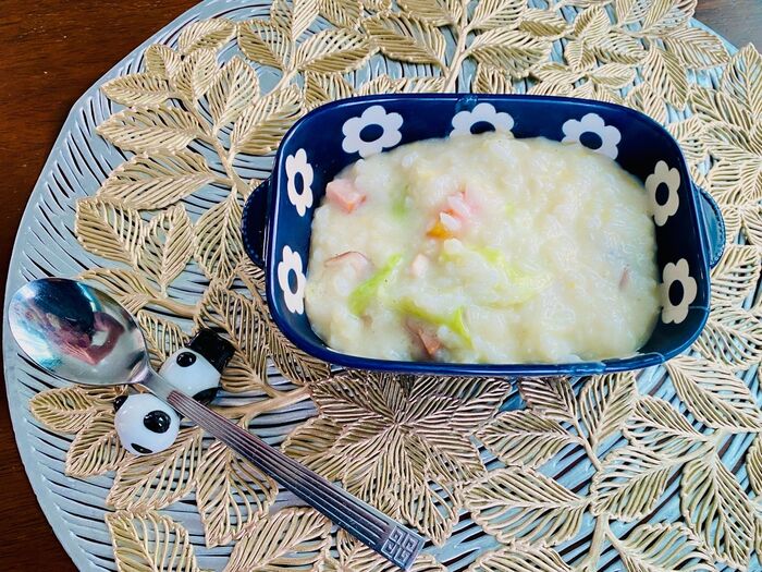 超簡単!餅もチーズもクリーミーなリゾット♪