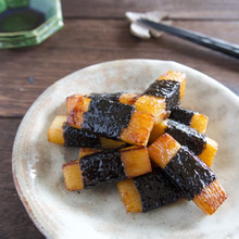 シャキホクッ!おつまみにも♪長芋の磯辺バター醤油照り焼き
