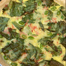 小松菜とカニカマの和風キッシュ♪