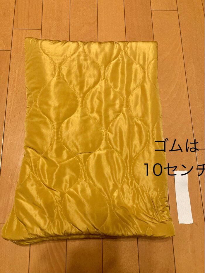 ⑦頭巾にゴムを縫い付ける。