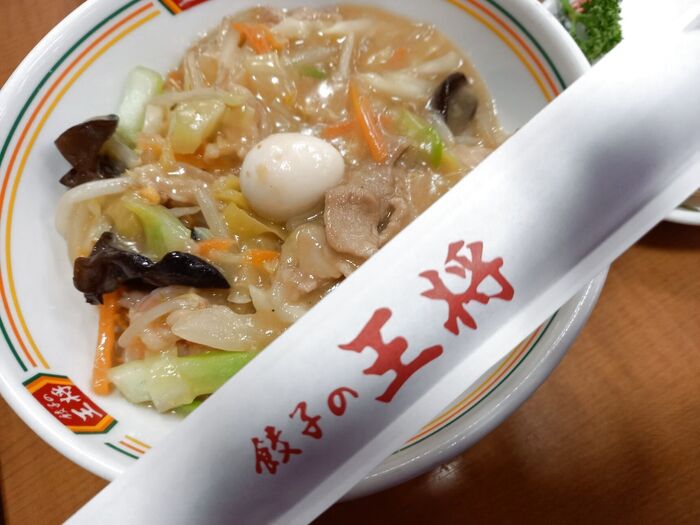 ジャストサイズが良き!【餃子の王将】揚げそばがおいしくて♪