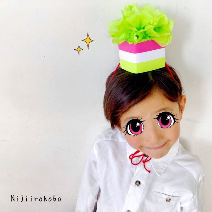 かぶるとこんな感じ♪