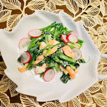 ほうれん草とサーモンのクリームチーズ和え