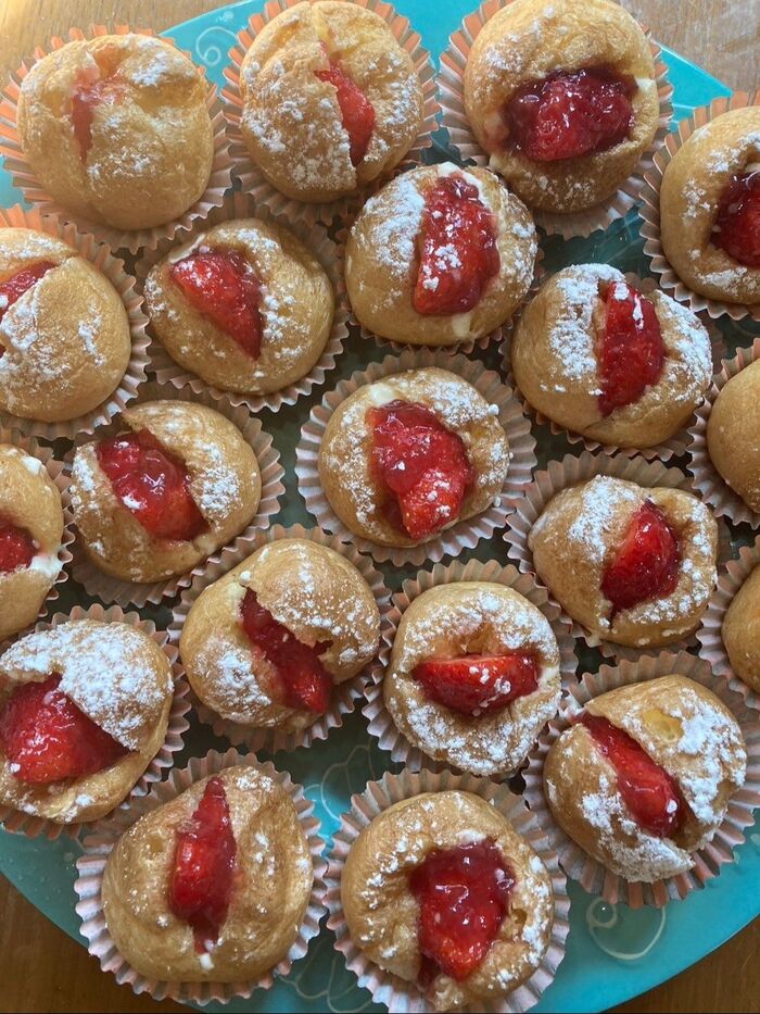 10分で苺のプチシュー♪